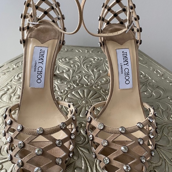 Jimmy Choo beige nude high heels  size 5.5 - Picture 2 of 8